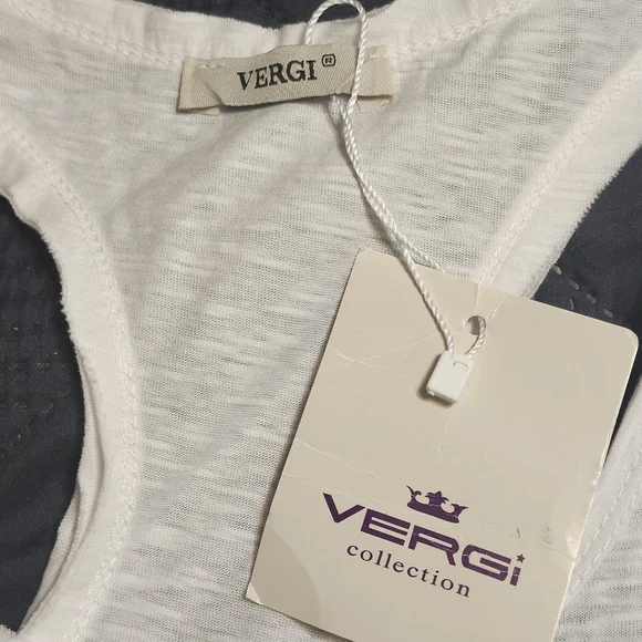 White Tank Top with Blue Turtle Design - Picture 5 of 5